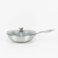 (New) Non-Stick Pan 316 Stainless Steel Honey Comb Double Full Screen Pan Uncoated Stainless Steel U