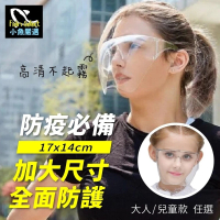 【小魚嚴選】防疫必備眼鏡型防飛沫面罩大人兒童款任選(2入)