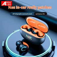 Original buds 4 Pro Clip on Bluetooth Earphone Wireless Headset 9D Surround Sound Earbuds Earclip Sport Touch Headphones