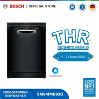 Bosch SMS4IMB62Q Free-standing Dishwasher 60cm Series 4 Black Bosch SMS4IMB62Q