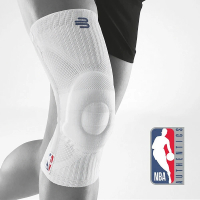 【BAUERFEIND】保爾範 德國原裝頂級護膝 白 透氣 加壓針織 輕量 NBA 加壓條(7000017)