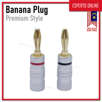 1 piece premium Gold Plated Audio Speaker Connector Banana Plug