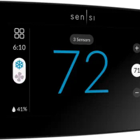 Sensi Touch 2 Smart Thermostat with Touchscreen Color Display, Programmable, Wi-Fi, Data Privacy, Mobile App, Easy DIY, Works