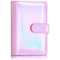A6 Pu Leather Notebook Binder Cover, 6 Ring A6 Binder Budget Cash Envelopes,Planner Travel Journal Binder Cover B
