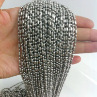 Wholesale 100meters 2.0mm Width DIY Jewelry Finding/Makings Stainless Steel Ball Link Chain
