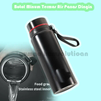Botol termos Minum Termos Air Panas Dingin Stainless Steel Plastik Tali