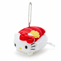 小禮堂 Hello Kitty 壽司絨毛玩偶娃娃吊飾《紅白》掛飾.鑰匙圈