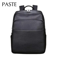 (Super Promotions) 100% Genuine Leather Backpack Men's Business Leather Backpack Luxury Natural Cowhide Backpack Black