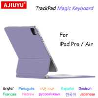 Magic Keyboard For iPad Pro 11 2022 2021 2020 Air 4th 5th Gen 10.9 Air 4 5 Magnetic Case Arabic Spanish Korean Hebrew Keyboard