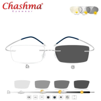 Transition Sunglasses Titanium Photochromic Reading Glasses Men Hyperopia Presbyopia with diopters Outdoor Presbyopia Glasses