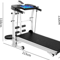 EU stock Multifunctional treadmill, household silent foldable treadmill, body-sculpting fitness equipment