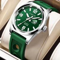LIGE Luxury Man Watch High Quality Waterproof Date Luminous Men's Wristwatch Silicone Men Quartz Watches Casual Clock reloj