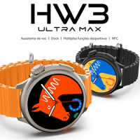 HW3 Ultra Max Round Smart Watch Men 1.52 Inch HD Screen Bluetooth Calls APP Information Display Custom Wallpaper NFC Function