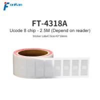 FONKAN UHF RFID MR6 Chip 43x18mm EPC C1G2 RFID White Label Sticker Tag Can Be Printed 860-960Mhz