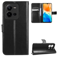 Flip Wallet PU Leather Case for Vivo V25 5G Mobile Phone Case Cover with Card Slot Holders for Vivo V21E/Vivo Y73/Vivo Y15S 2021