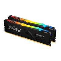 Kingston 金士頓 FURY Beast RGB DDR4 3600 32GB(16GBx2) 桌上型記憶體 KF436C18BB2AK2/32