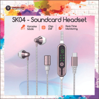 ( ON SALE ) Soundcard ANDROID & IPHONE SK04 KM10 earphone Headset 2in1 Bluetooth | DSP Chip, Monitor
