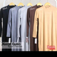 manset gamis tangan panjang bahan kaos rayon premium sangat cocok untuk dalaman blezer atau gamis ka