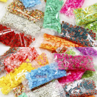800pcs DIY Slimes Addition Soft Fruit Slice for Charms Beads DIY Nail Mobile Beauty Powder for Slimes Supplies Sprinkle toy Gift