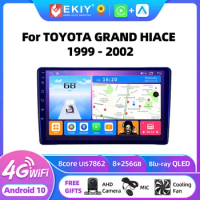 EKIY T7 Android 10 Car Radio For TOYOTA GRAND HIACE 1999 - 2002 Multimedia Video Player Carplay No 2Din DVD Navigation Stereo HU