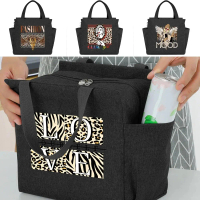 Lunch Bag BIG Capacity Printing Leopard Series Insulation Picnic Bags Waterproof Lunch Box Outdoor P