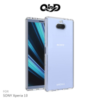 QinD SONY Xperia 10、Xperia 10 II 雙料保護套 螢幕鏡頭加高 透明殼 手機殼