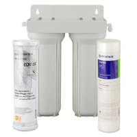 Coronwater Under Sink Two Stage Domestic Water Filter System Kitchen Water Filtration 5 micron and Coconut Activated Carbon