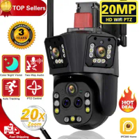 10K 20MP 5 Lens Ai Tracking IP66 Waterproof 20X Zoom Wireless Camera WiFi PTZ Network Camera With Audio Speaker 16MP Security IP