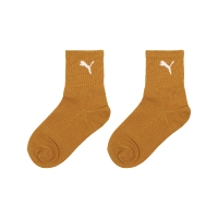 【PUMA】短襪 Fashion Ankle Socks 橘 白 基本款 休閒襪 低筒襪 襪子(BB1453-02)