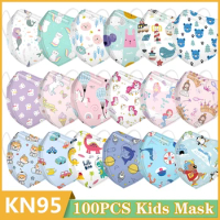 Children KN95 Face Mask Mascarillas fpp2 Niños 3D Fabric Face Masks for Boys Girls ffp2mask Child Kawaii Cartoon KN95 Kids Mask