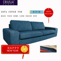 CRIUSJA Sofa Cover for KIVIK Loveseat/3-Seater Sofa Multiple Fabric Options Anti-Solid Slipcovers 2 Seat Sofa Cover
