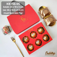 Kotak Dus Box Mooncake KB756-05 + Paper Bag Tas Kue Bulan Pia Kelinci