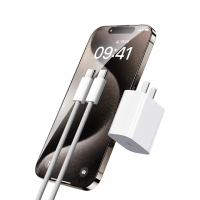 【Ouboo】iPhone16專用充電套組 PD20W Apple充電器 快充頭 交換禮物(附USB-C雙C口編織充電線)