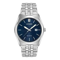Jam Tangan Pria Citizen Eco Drive BM7330-59L Corso Men Blue Dial Stainless Steel Strap Multicolor