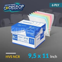 Codeshop Kertas NCR Continuous Form 9.5x11 inch 6 Ply Faktur Penjualan Slip Gaji Surat Jalan Laporan
