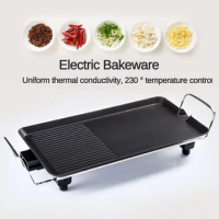 220V 1200W Electric Ovens Smokeless Nonstick Barbecue Machine Household Electric hotplate BBQ Tools Teppanyaki Grilled Meat Pan