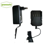 Greenworks G24 Mower Battery Charger 24 V Rubber Feet Wall Mounted Installation Design Full Stop