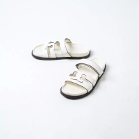 Tory Burch Sandal TORY BURCH INES SPORT IVORY WHITE SLIDE 100% ORIGINAL