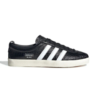 【adidas 愛迪達】Blanc 女鞋 黑色 運動 休閒 皮革 壓紋 膠底 復古 低筒 愛迪達 滑板 休閒鞋 JH8040