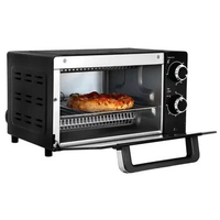 Total Chef 4 Slice Toaster Oven 1000W Convection Oven Compact Baking Toasting Rack, Black