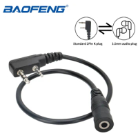 BAOFENG 2 Pin to 3.5mm Walkie Talkie Earpiece Adapter Original Adapter Cable Compatible with BAOFENG UV-5R BF-888S Two Way Radio