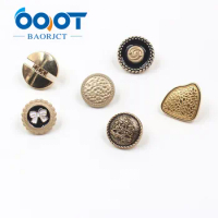 OOOT BAORJCT A-19512-516,10pcs/Lot 20/18mm,High quality gold Metal Button,Art buttons clothing accessories DIY materials