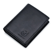 【Jpqueen】方形簡約牛皮浮雕短款男士錢包皮夾短夾(4色可選)