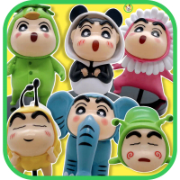 Mô hình Shin chan Cậu bé bút chì Shinosuke bông hoa gấu panda voi xanh ốc sên kappa ong mật dễ thươn