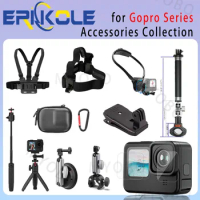 For Gopro Hero 12 11 10 Accessories Protective Case Carrying Bag Chest Strap Tripod Mount for Gopro Insta360 Osmo Action Camera