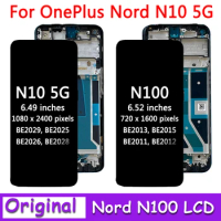 Original For OnePlus Nord N10 5G BE2029 LCD Display Screen Touch Panel Digitizer Replacement For Oneplus Nord N100 BE2013 LCD