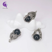 Falcon Grip Black Obsidian Pendant