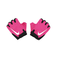 Nike 手套 Gym Essential Gloves 女款 桃紅 黑 魔鬼氈 透氣 露趾 運動手套 N1012314-696