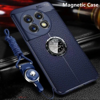 Magnetic Case For Oneplus 11 11R Ace 2 Pro 5G Holder Ring Phone Cover For One Plus ACE2 11 TPU Soft Leather Shockproof Bumper