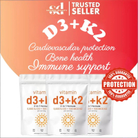 Vitamin D3 5,000 IU + K2 MK-7 100 mcg, 180 Softgels| 2-in-1 Bone, Immune & Heart Support| Easy to Sw